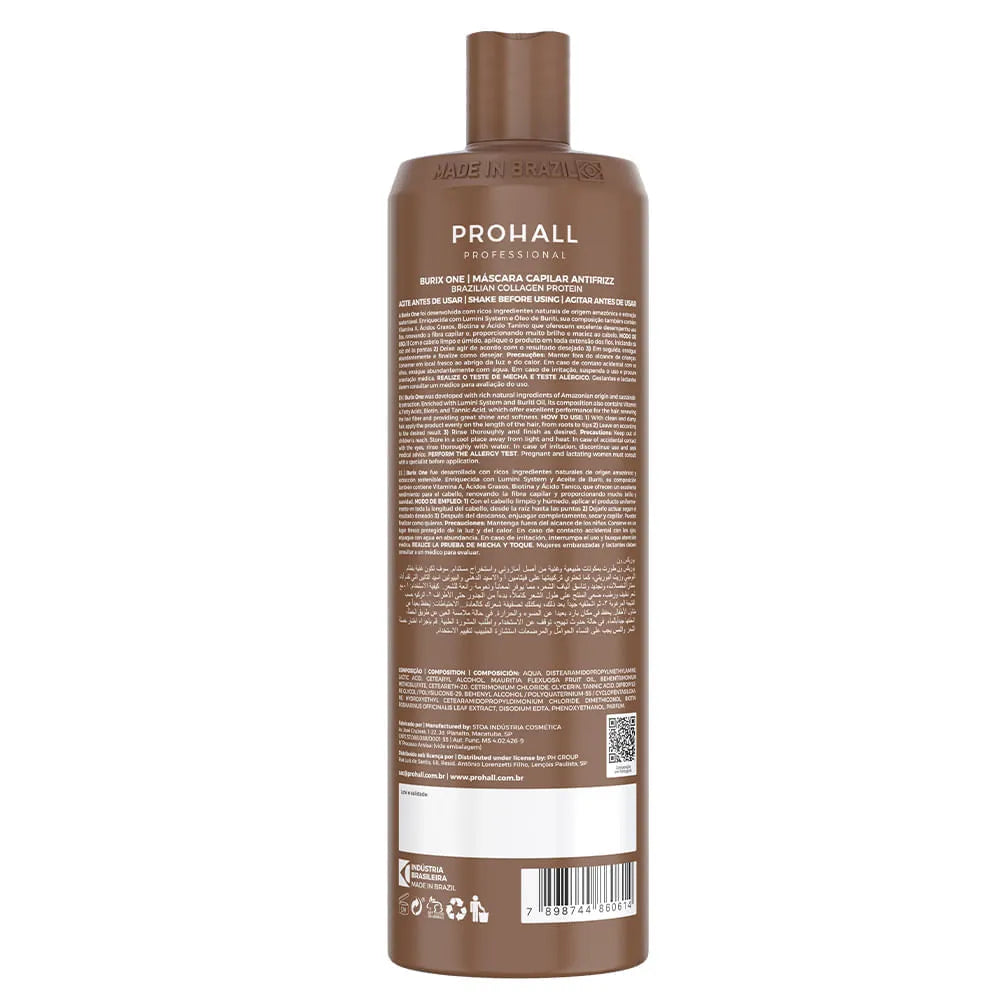 Brown bottle with label on a white background