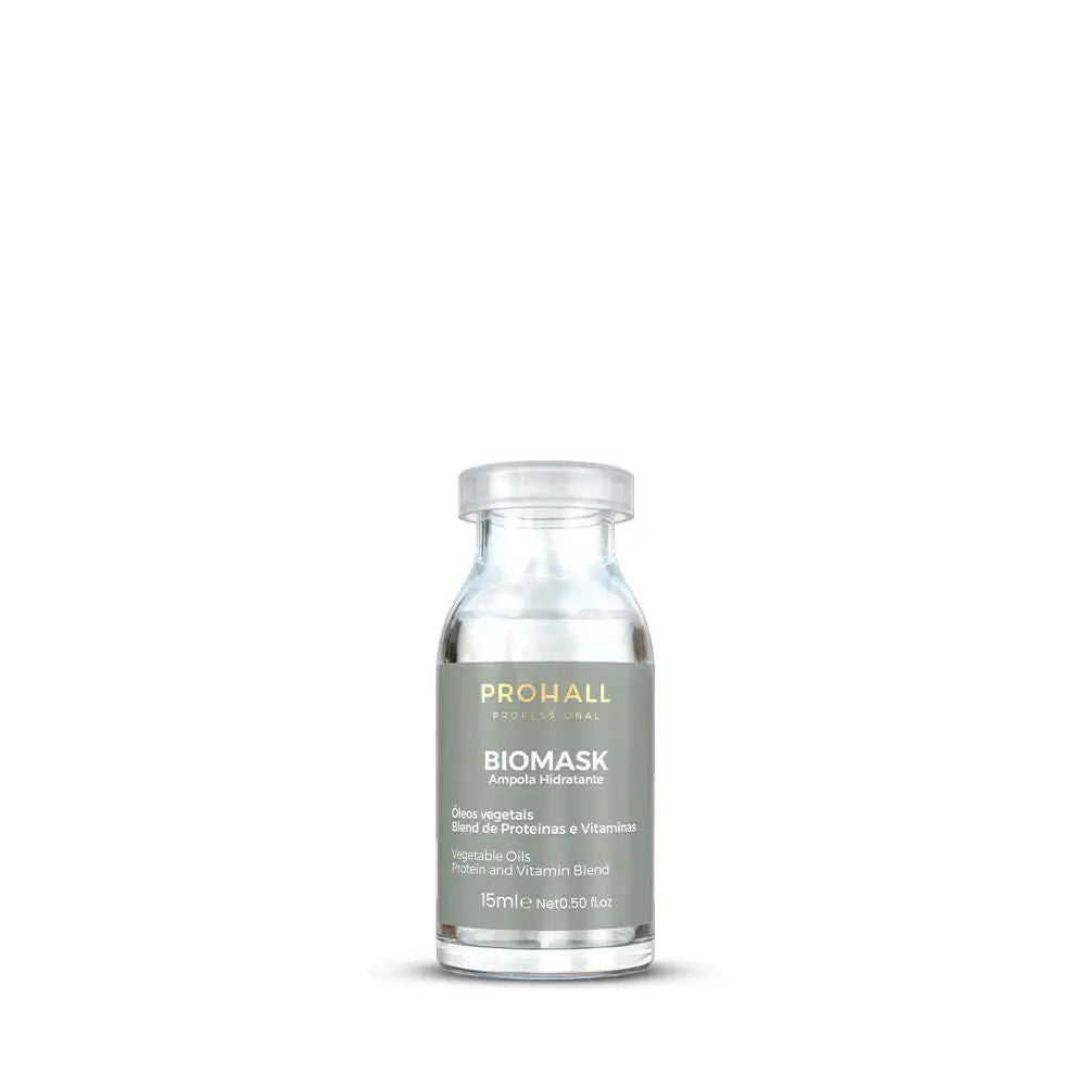 Bottle of Prohall Biomask on a white background