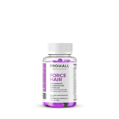Prohall Force Hair supplement bottle on a white background Capsules for stronger Hair and Nails