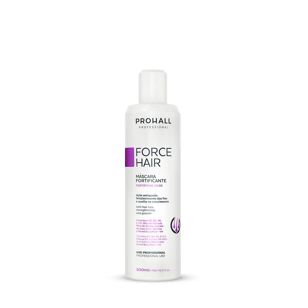 Prohall Force Hair mask bottle on a white background