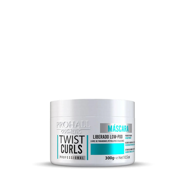 Jar of Prohall Twist Curls hair product on a white background