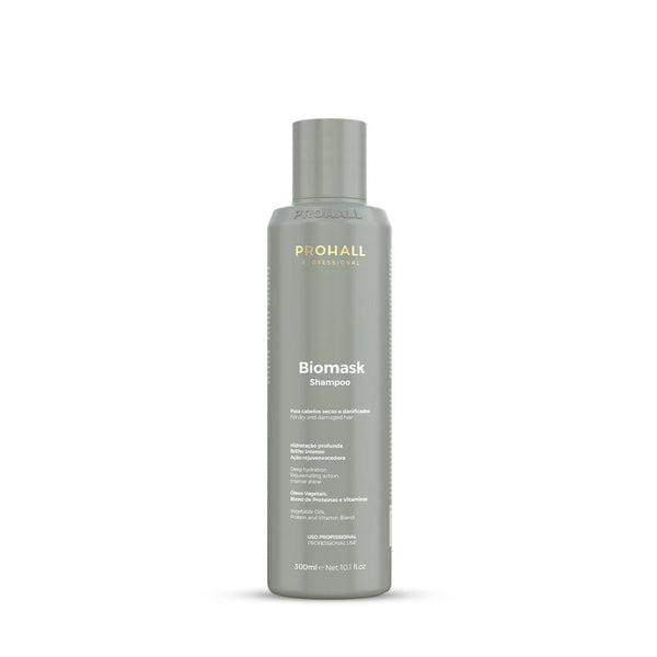 Biomask shampoo bottle on a white background