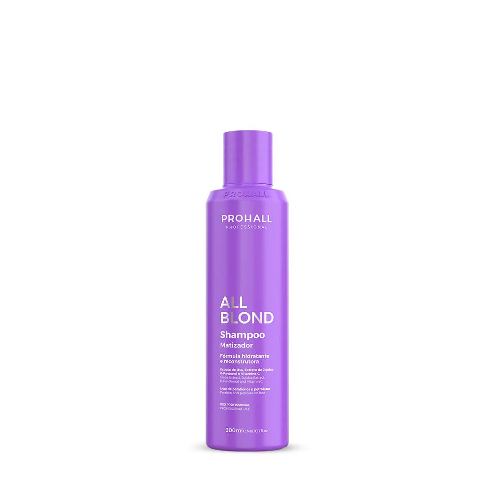 Prohall All Blond Shampoo 300ml | Anti-Brass Purple Toning & Blonde Repair Shampoo