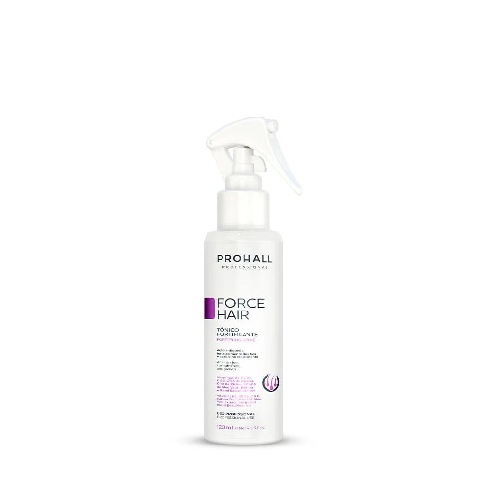 Prohall Force Hair spray bottle on a white background Spray for strong hair